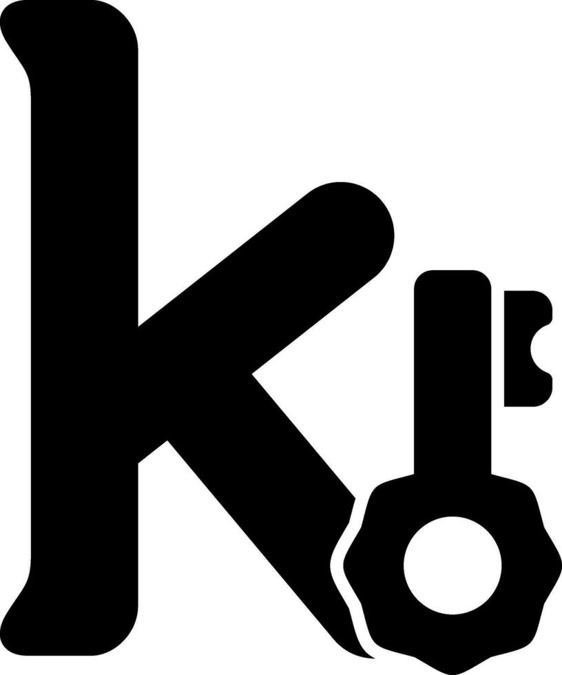 Small K Vector Icon