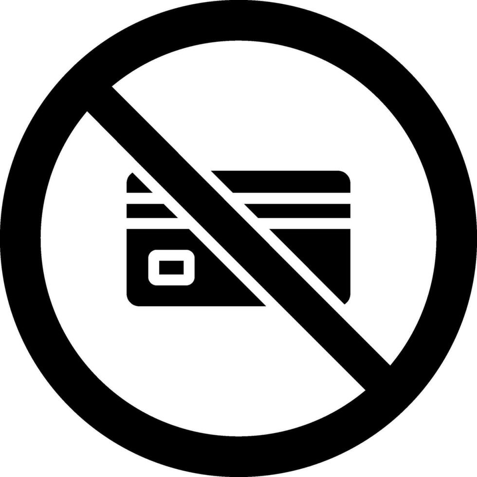 No crédito tarjeta vector icono