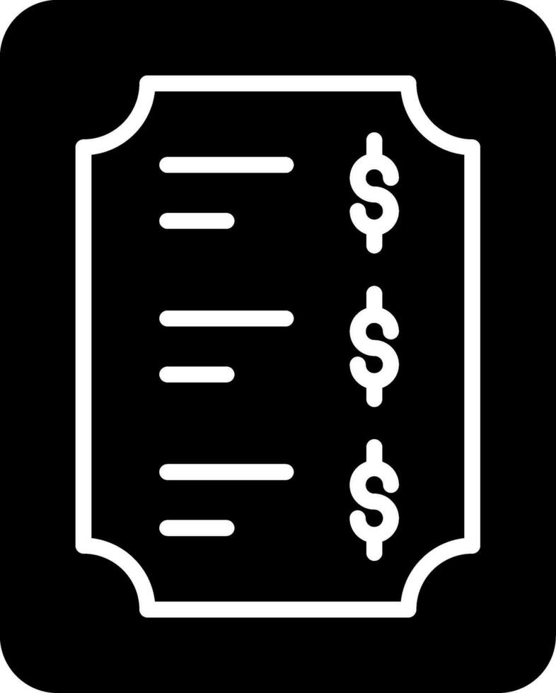 Price List Vector Icon