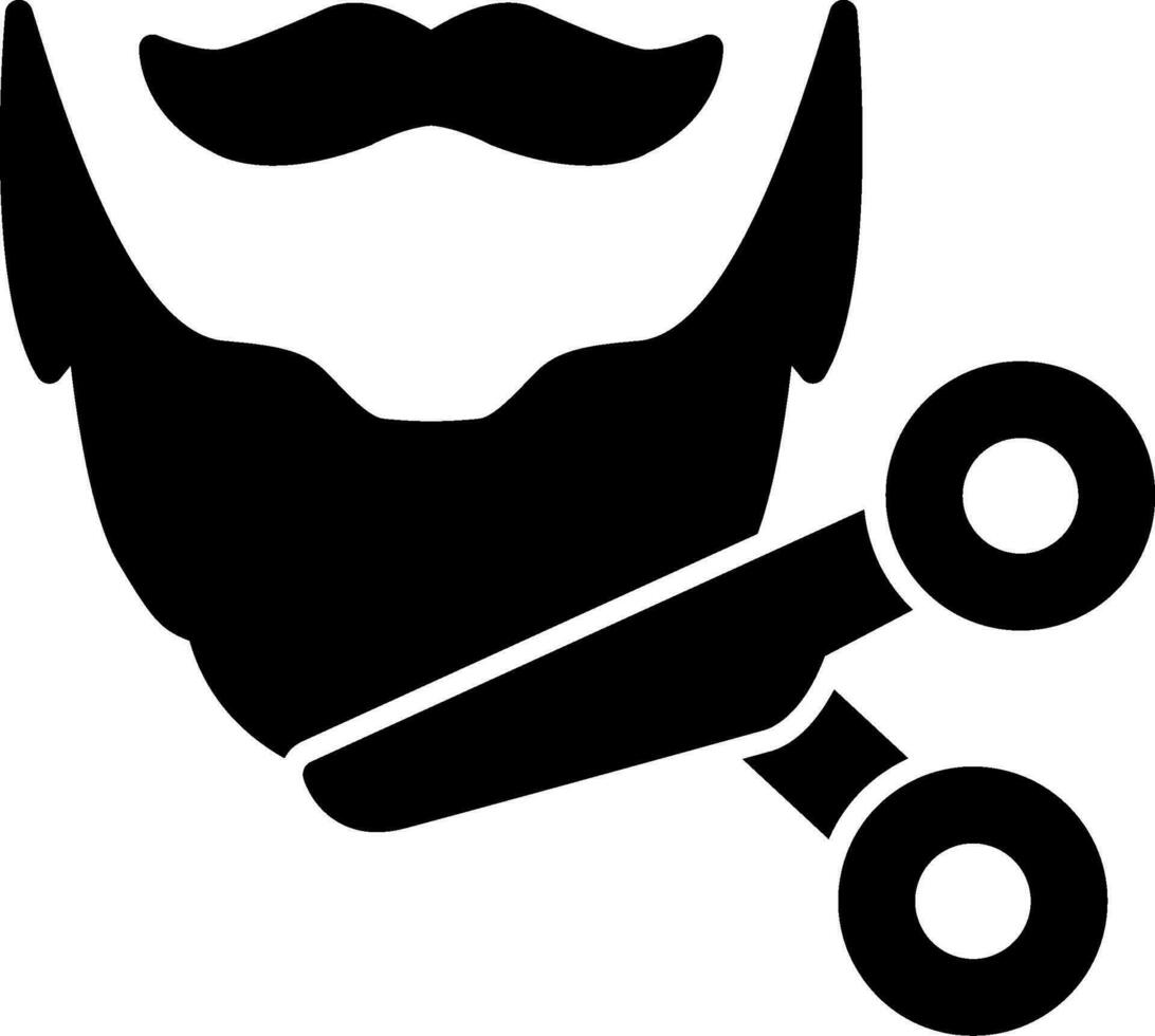 icono de vector de recorte de barba