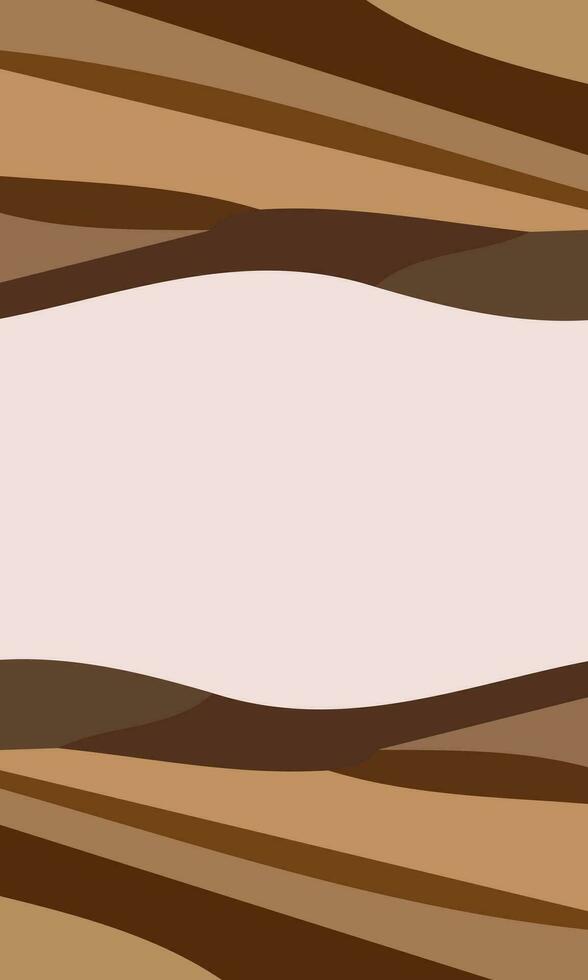 Aesthetic abstract art with a combination of shapes and brown colors. Suitable for background and poster vector