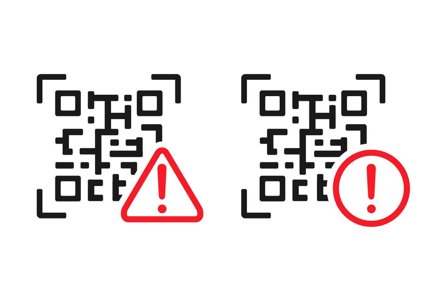 Qr code alert. Illustration vector