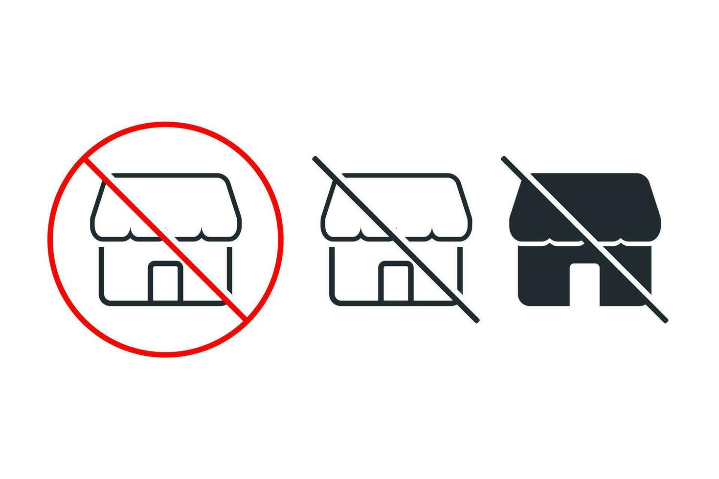 No store icon. Illustration vector