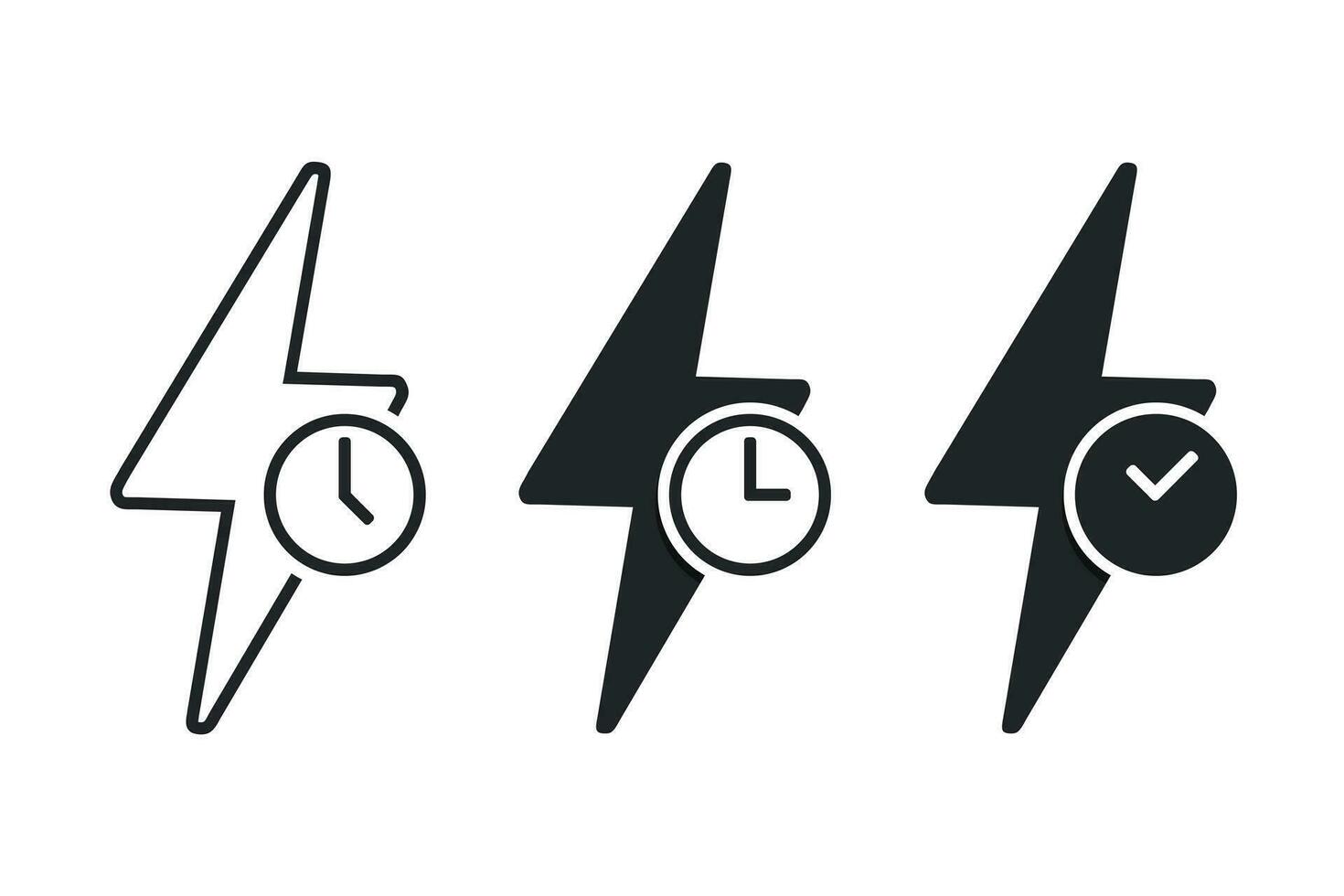 Lightning time icon. Illustration vector