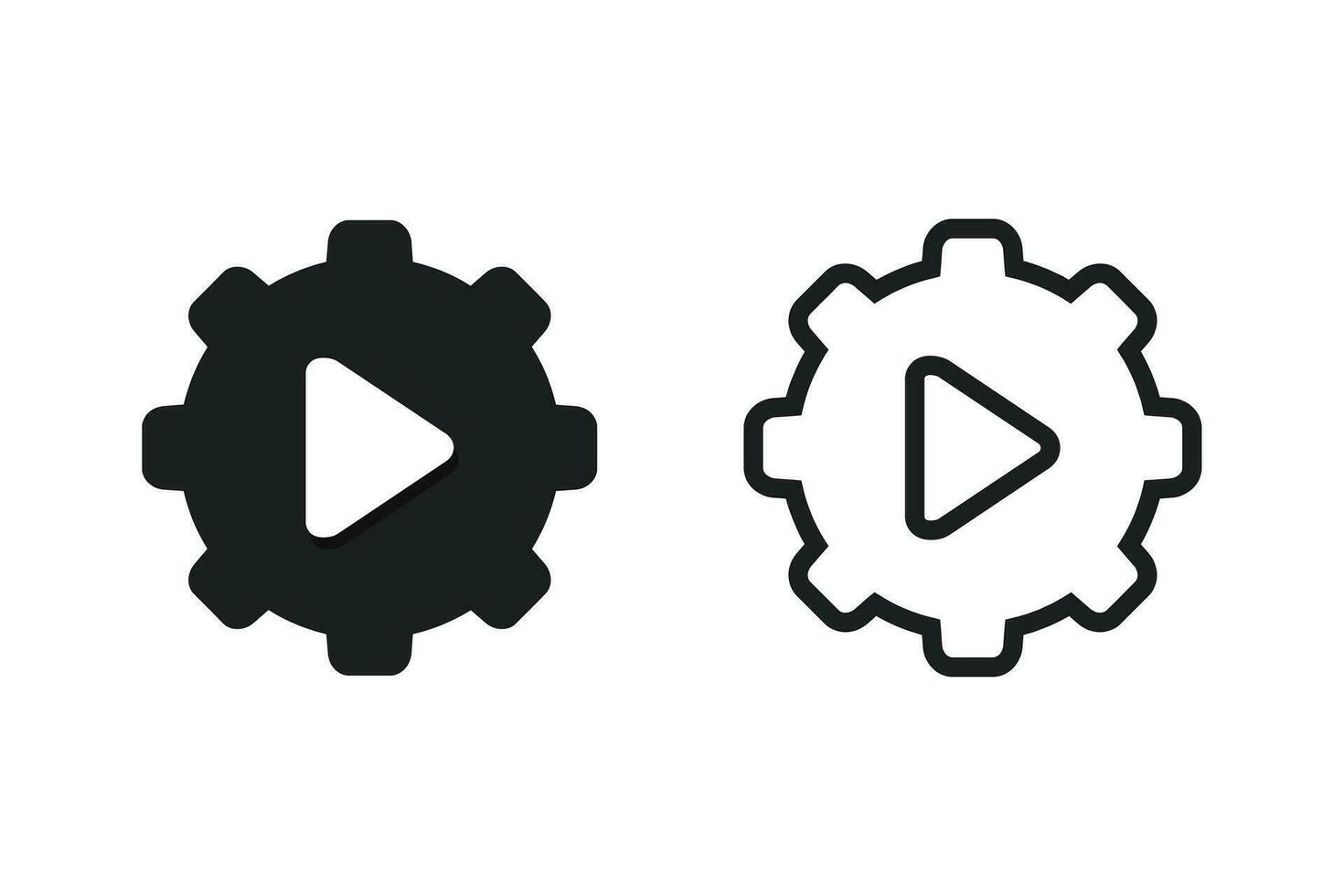 Video gear icon. Illustration vector