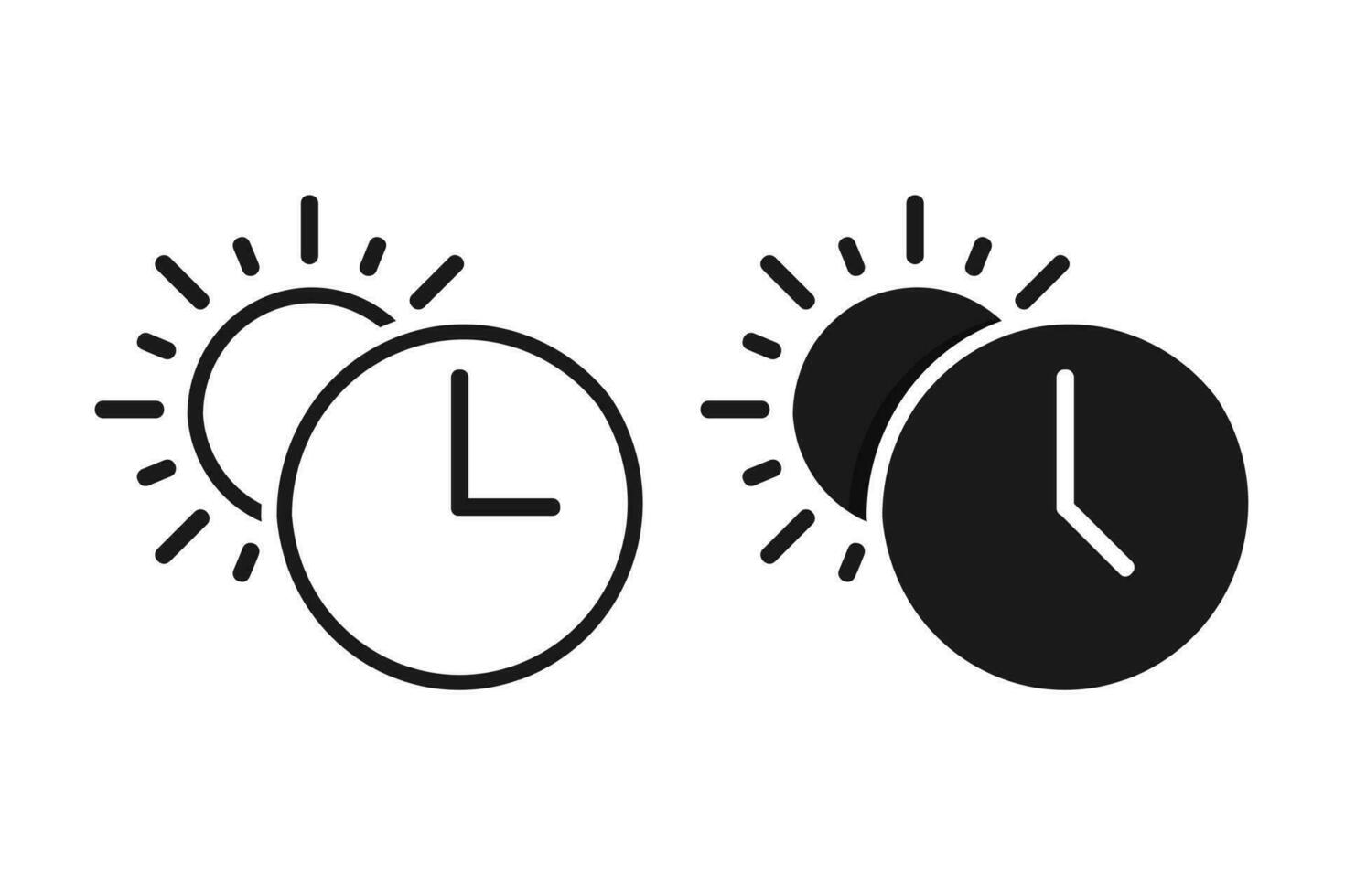 Sun time icon symbol. Illustration vector