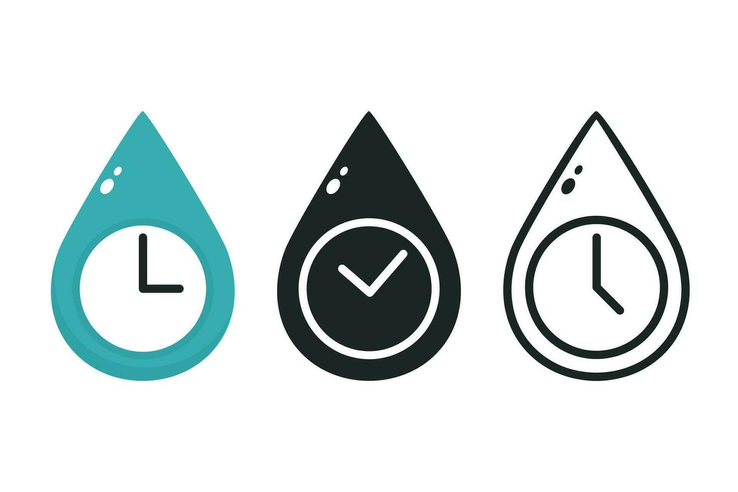 Water time icon. Illustration vector