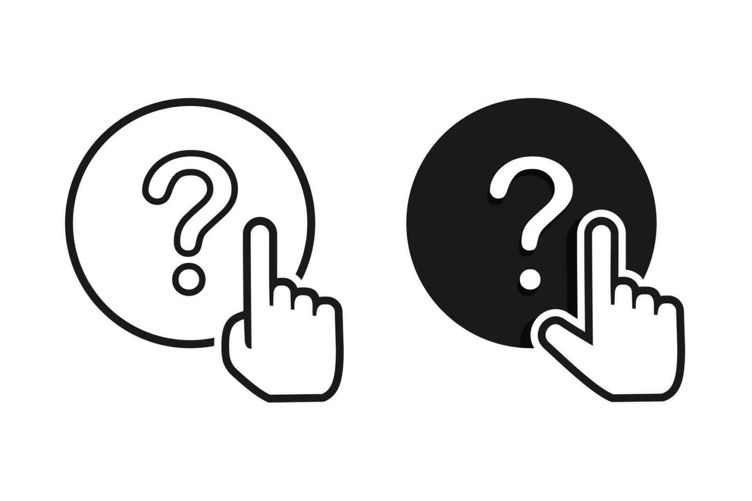 Click question icon. Illustration vector