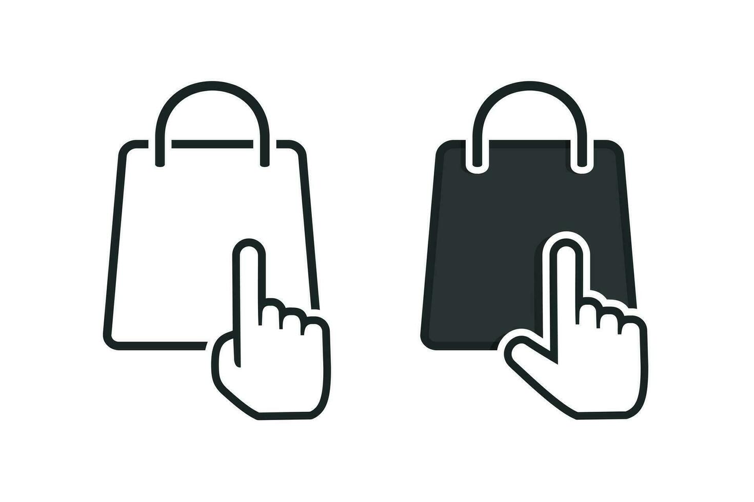 Click shopping bag. Illustration vector