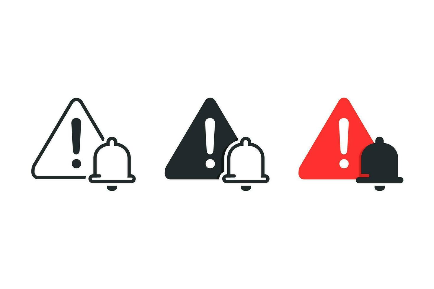 Bell warning symbol. Illustration vector