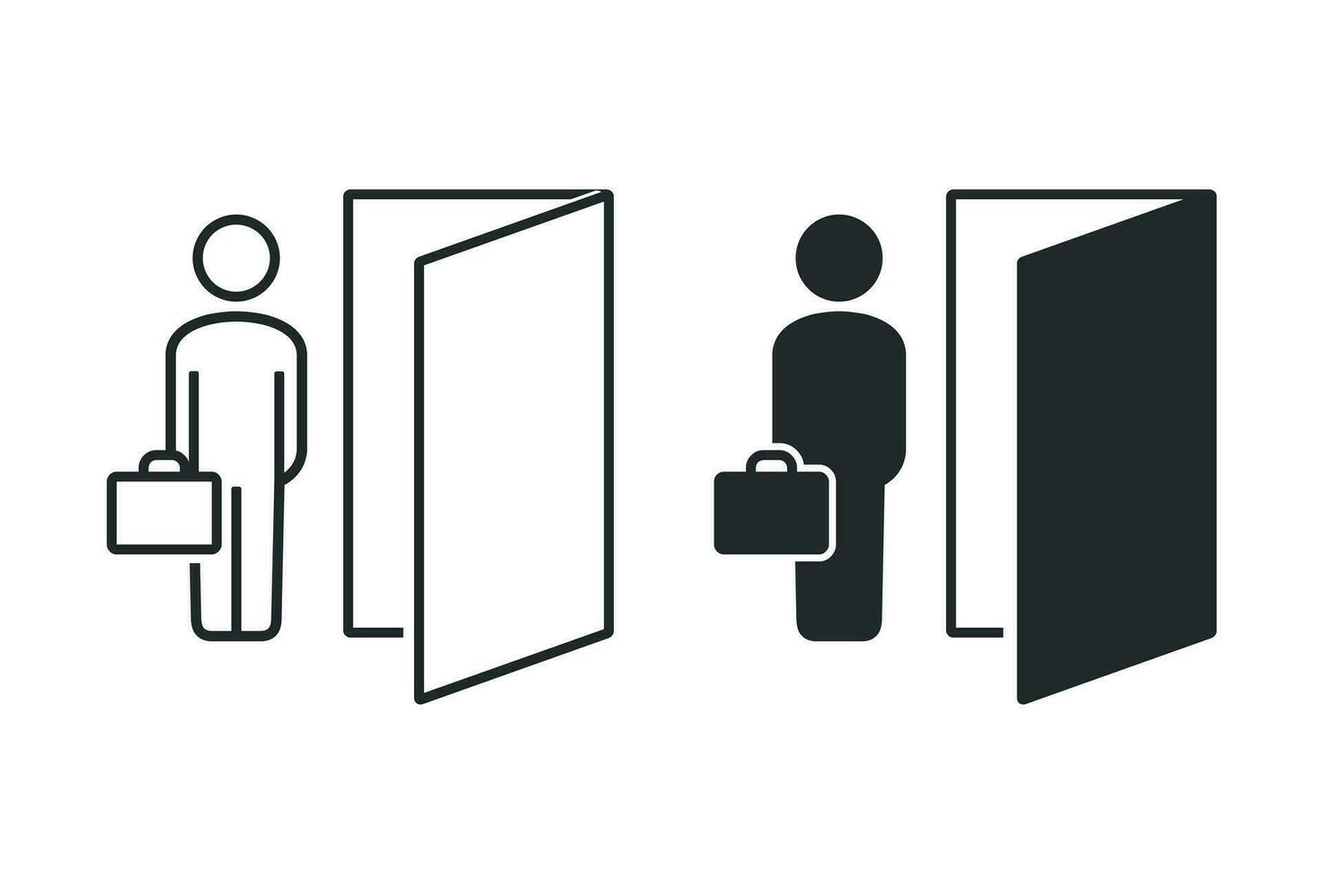 Employee leave exit. Illustration vector