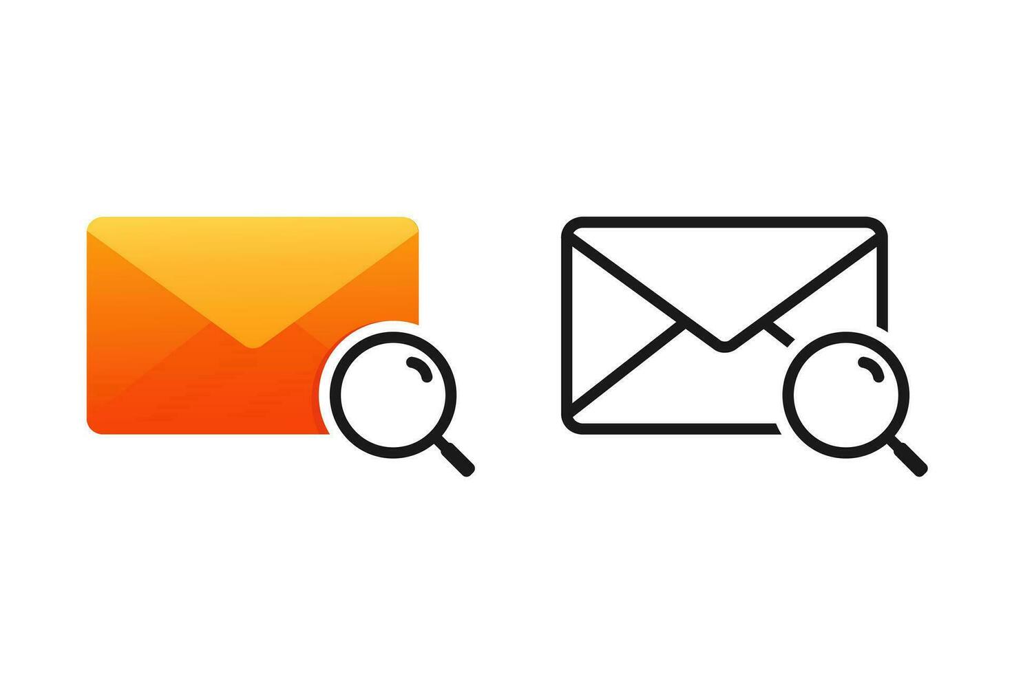 Search email icon. Illustration vector