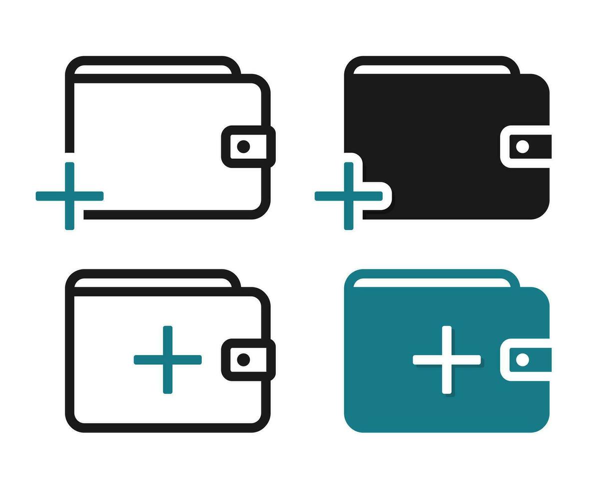 Add wallet icon. Illustration vector