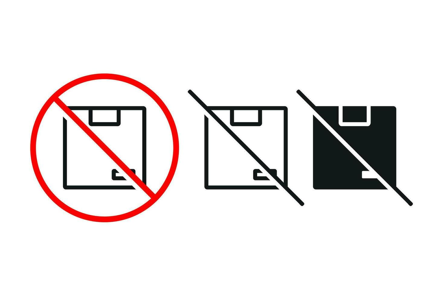 No package icon. Illustration vector