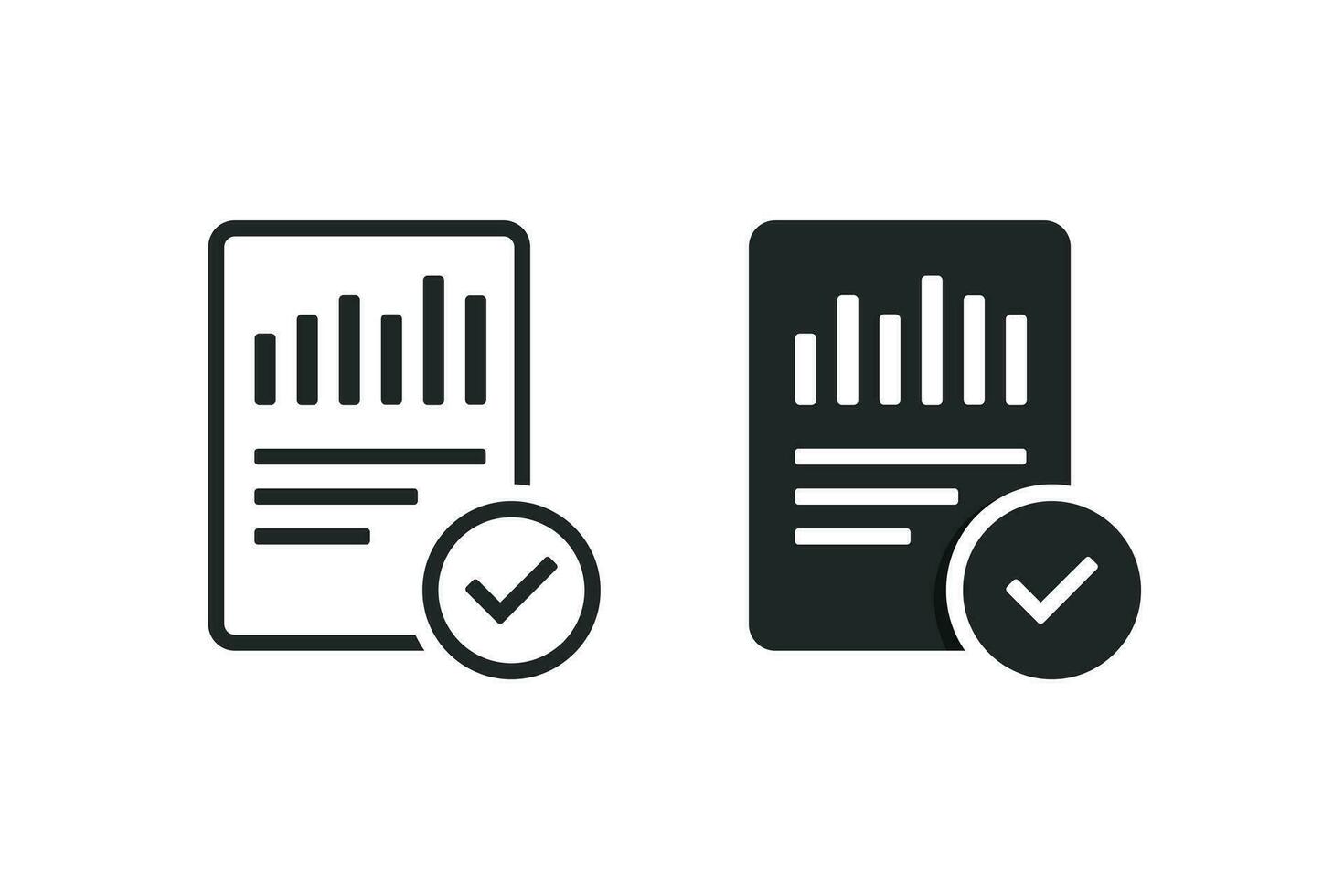 File document infographic with checklist icon. Illustration vector