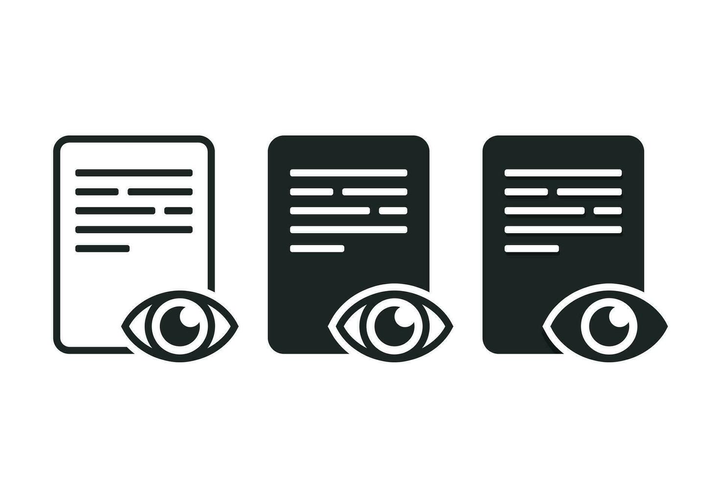Document view icon. Illustration vector
