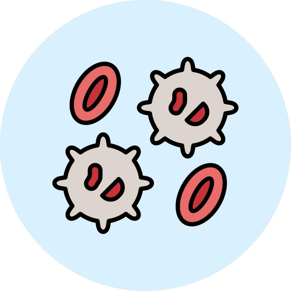 blanco sangre célula vector icono