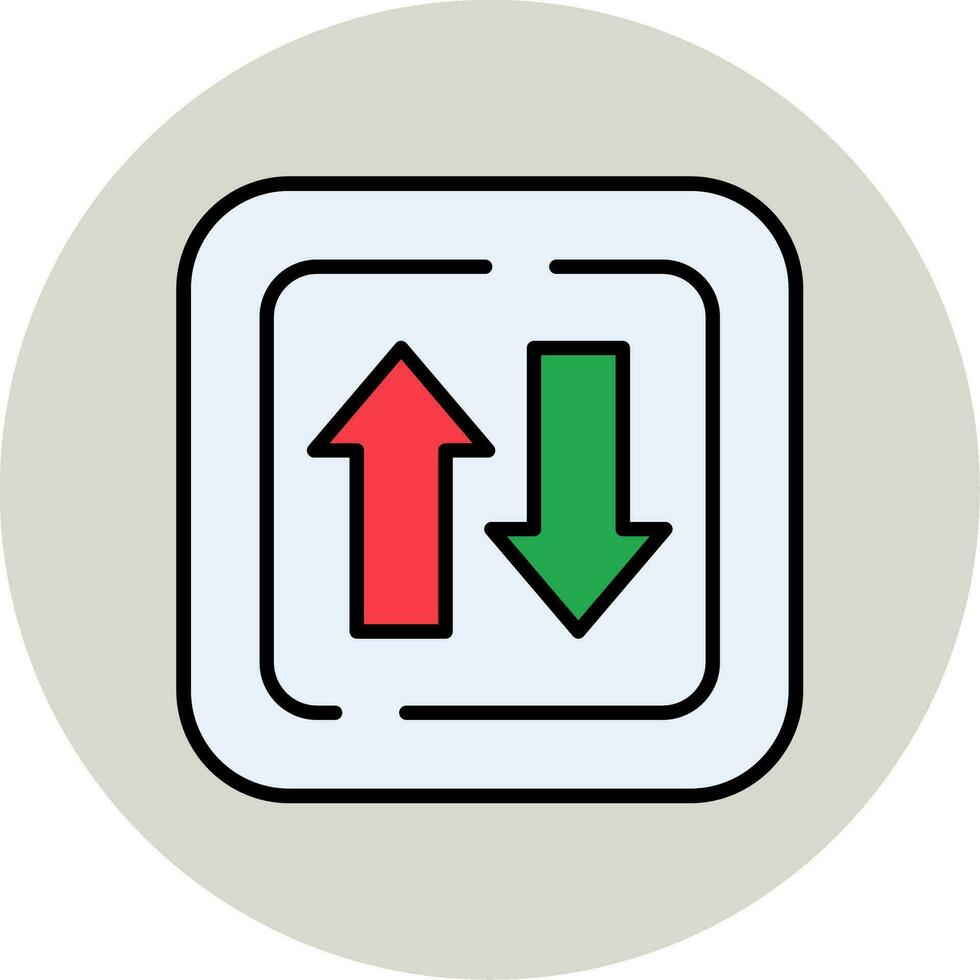 Two Ways Siign Vector Icon