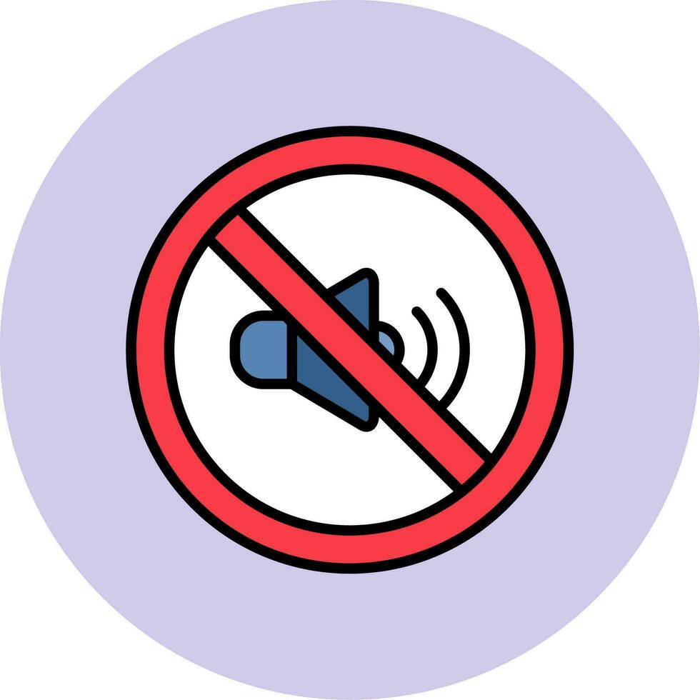 No sonido vector icono