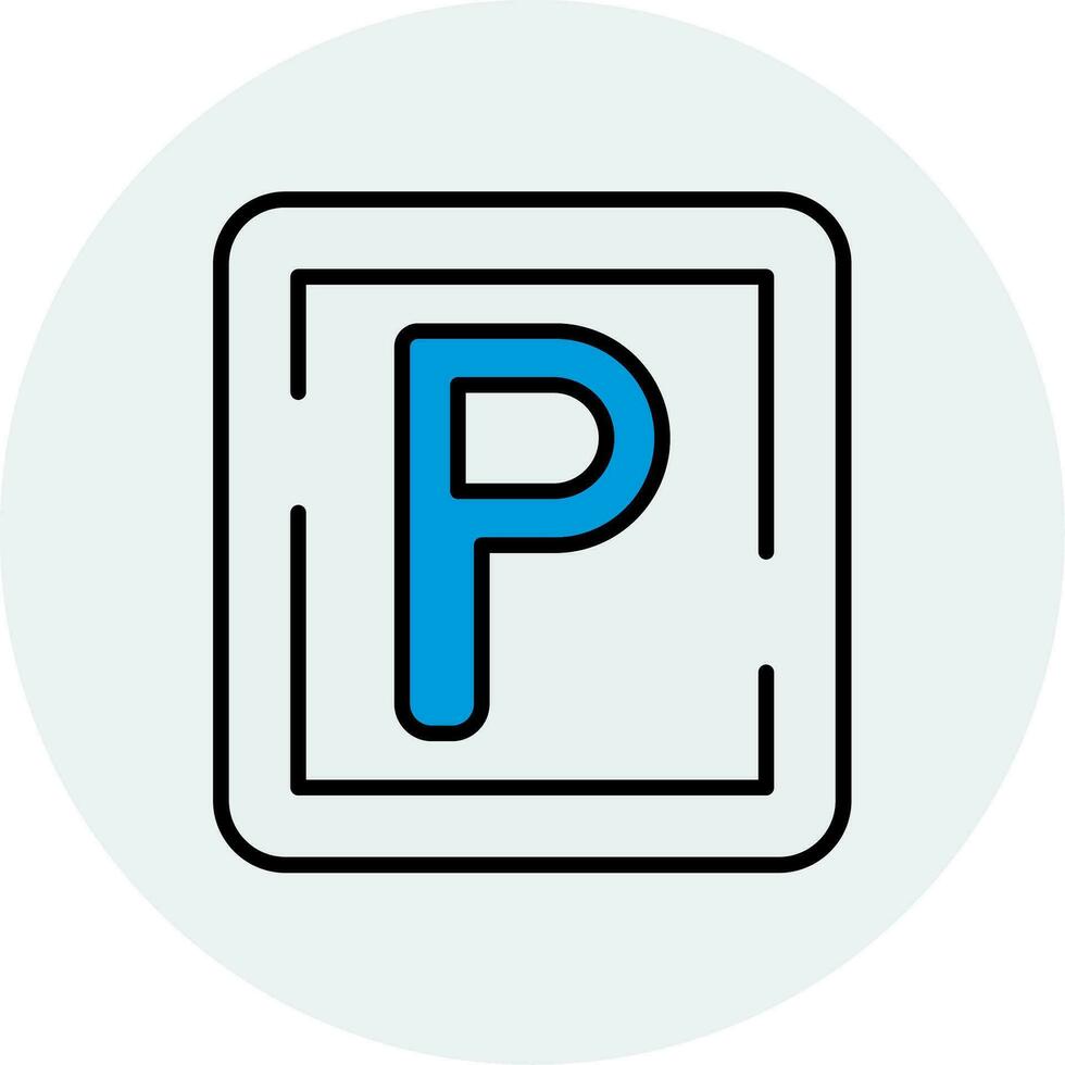 icono de vector de señal de estacionamiento