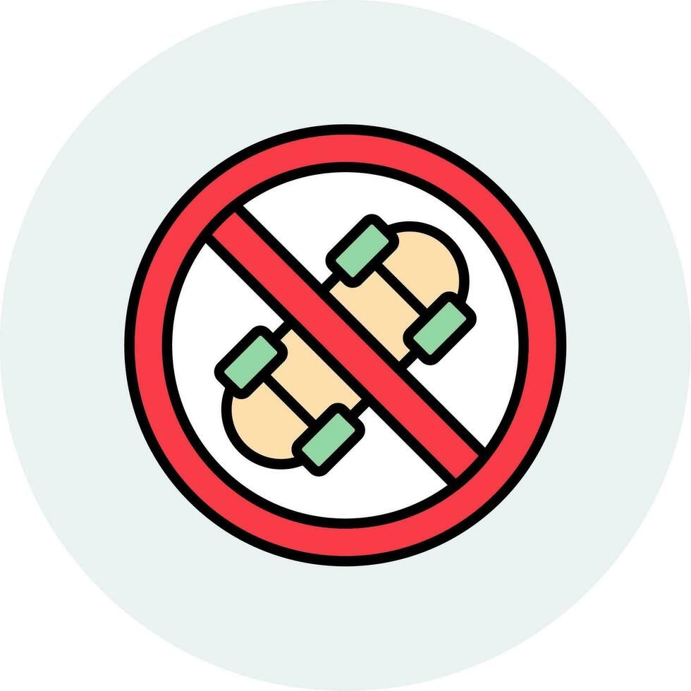No Skateboard Vector Icon