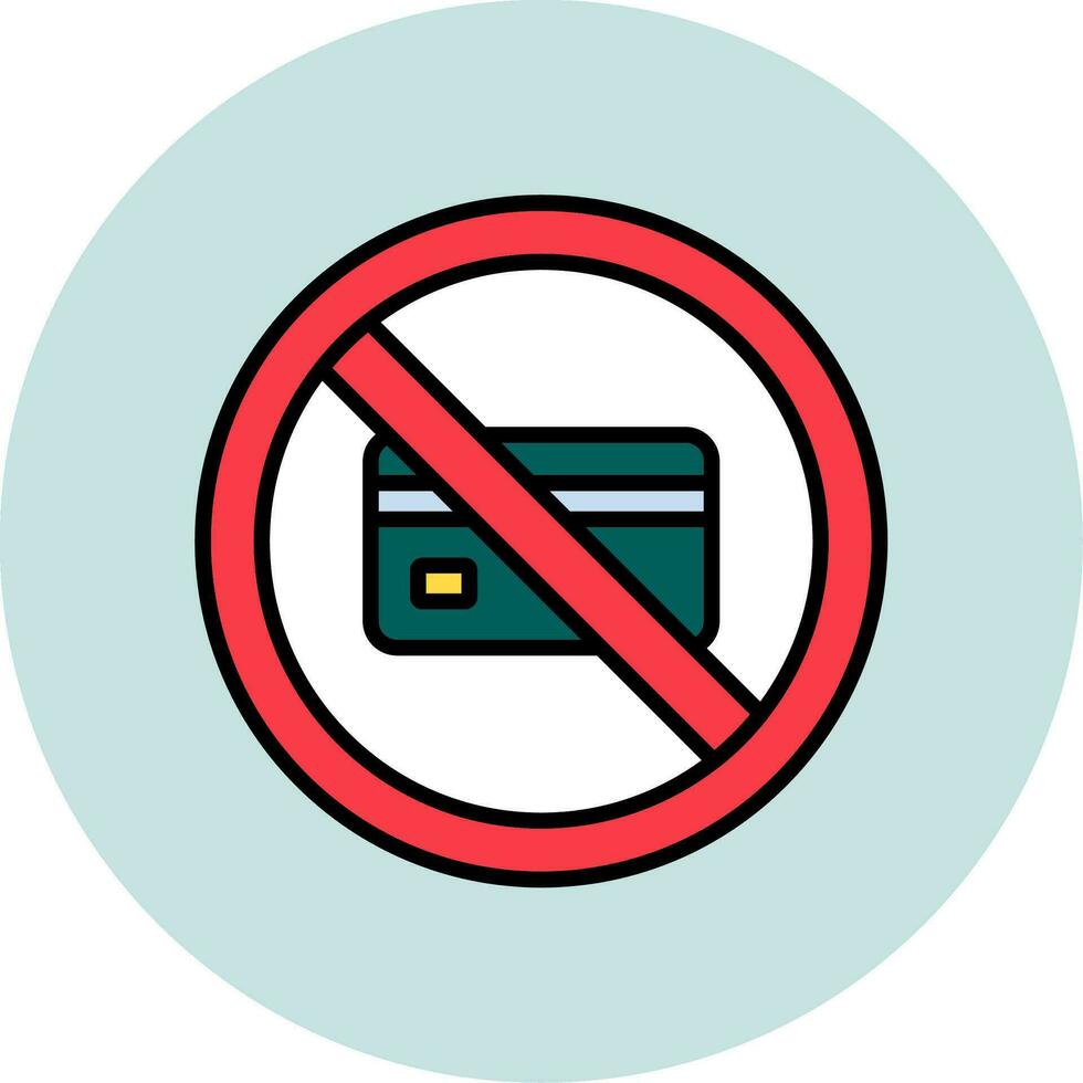 No Credit Card Vector Icon