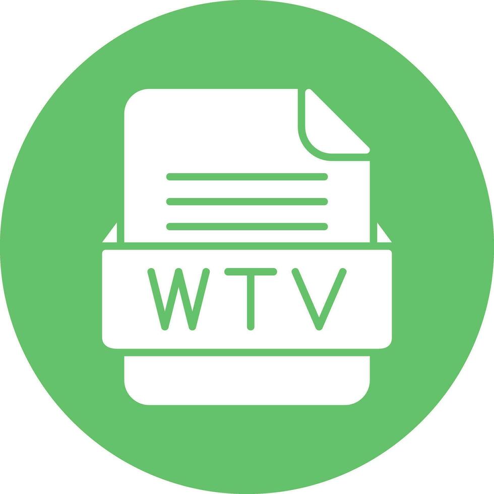 WTV File Format Vector Icon