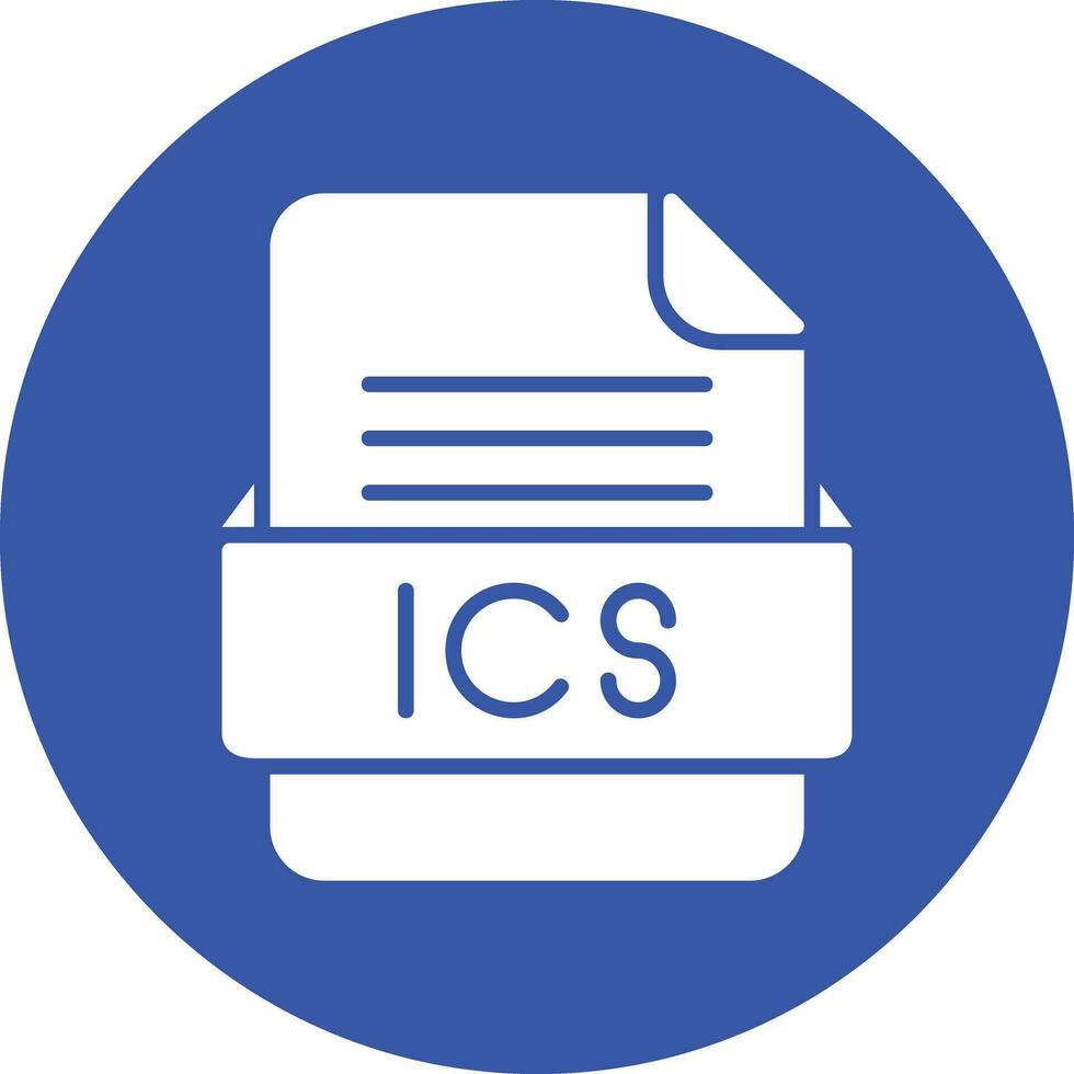 ICS File Format Vector Icon