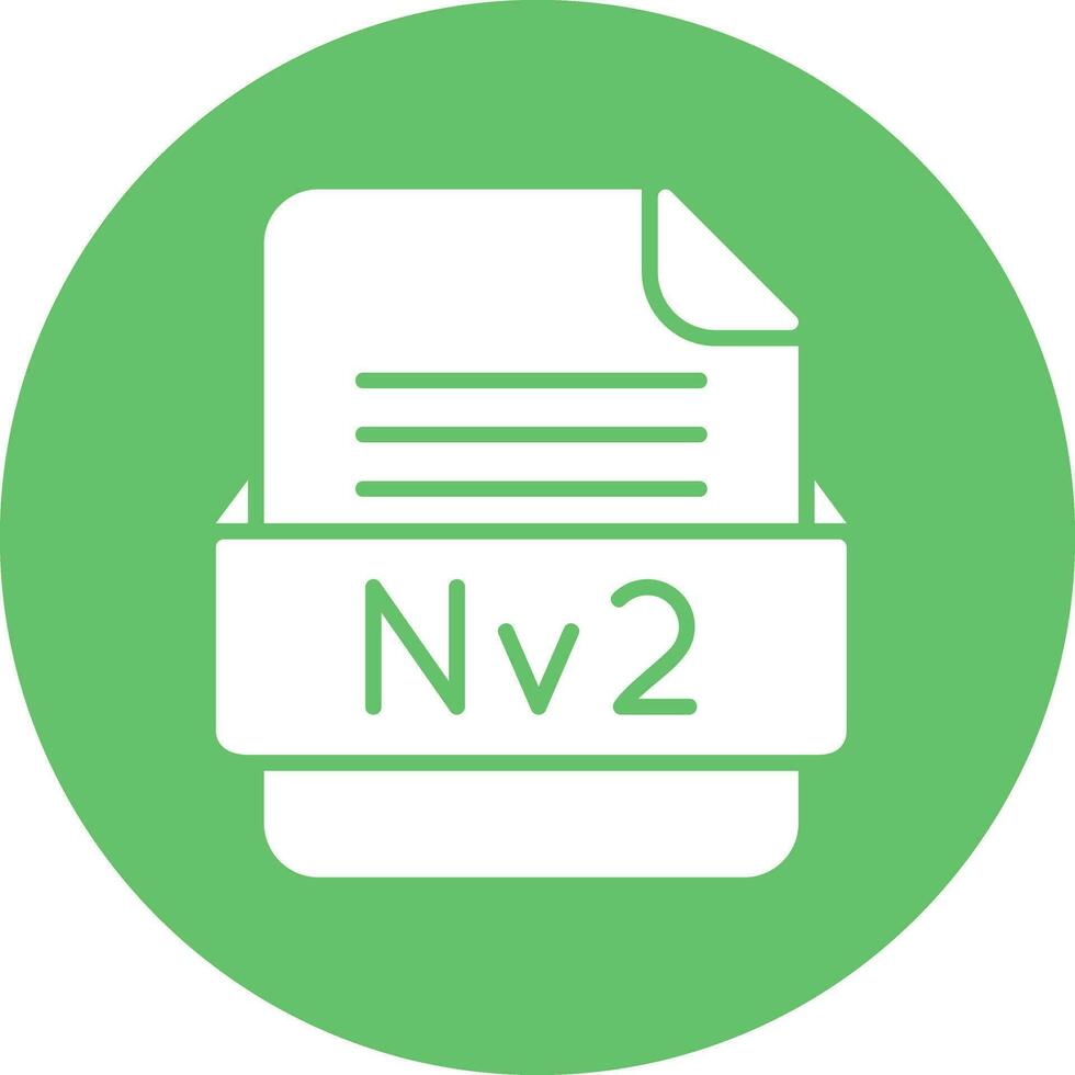 Nv2 File Format Vector Icon