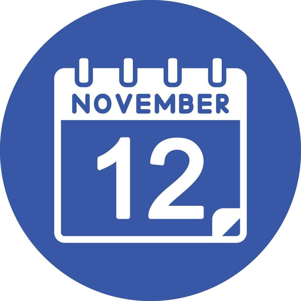 12 November Vector Icon