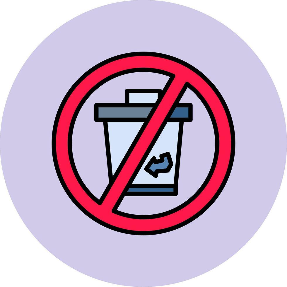 No desechable vector icono