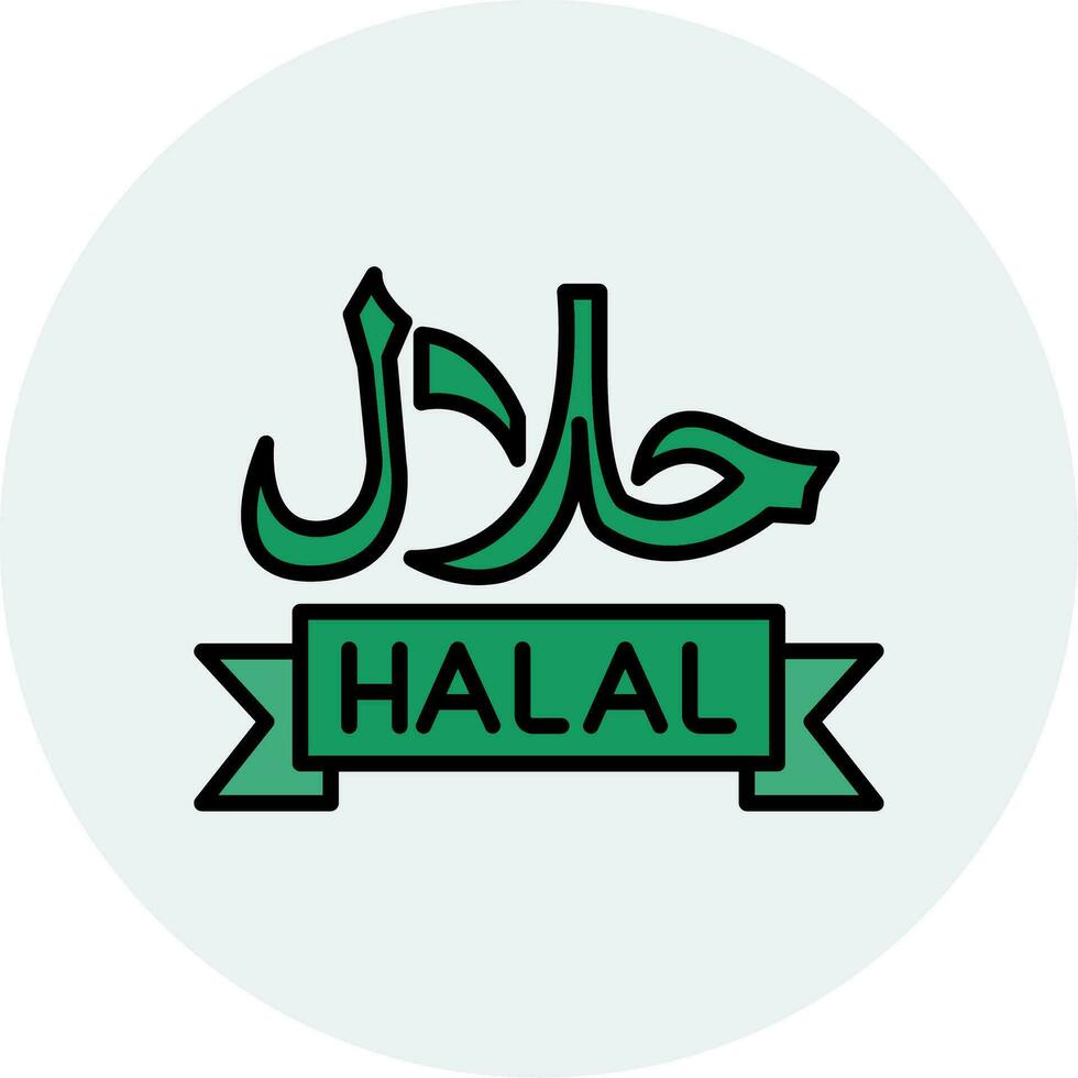 icono de vector halal