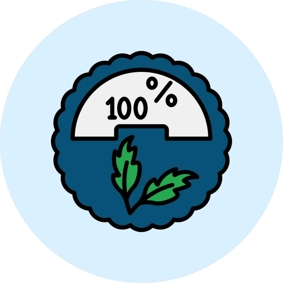 100 por ciento vector icono