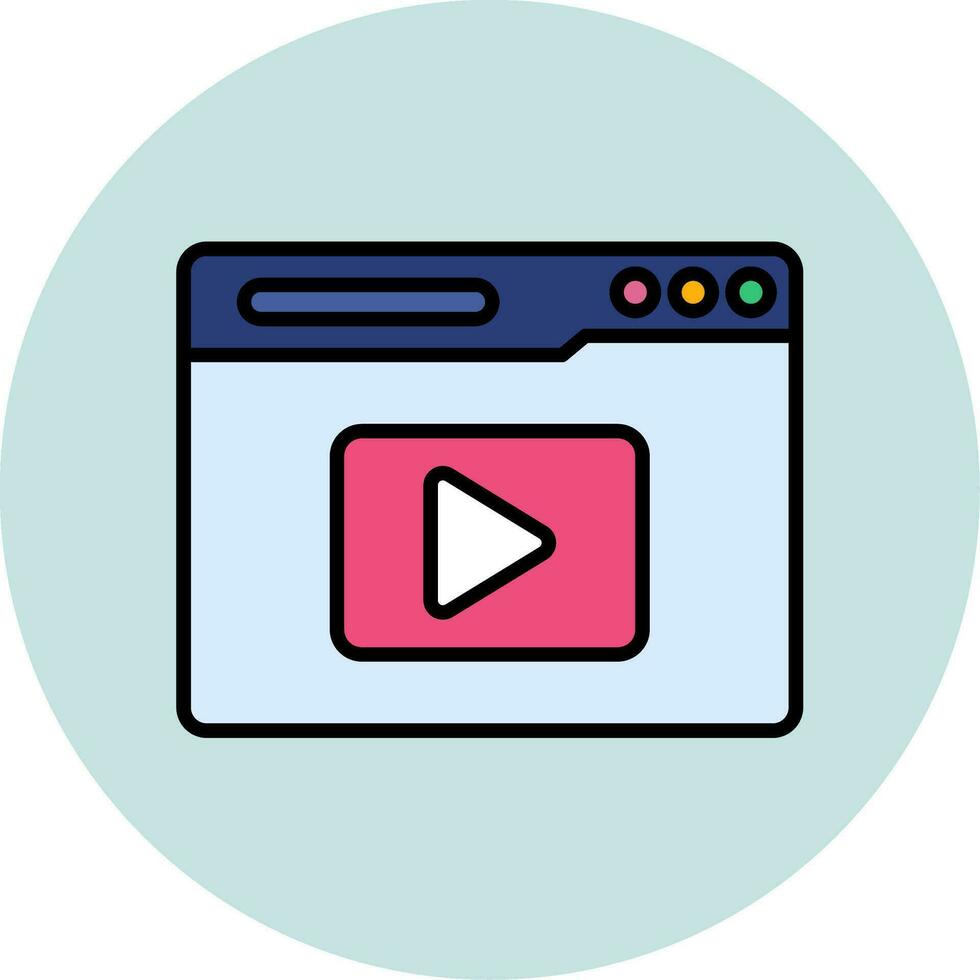 icono de vector de transmisión de video