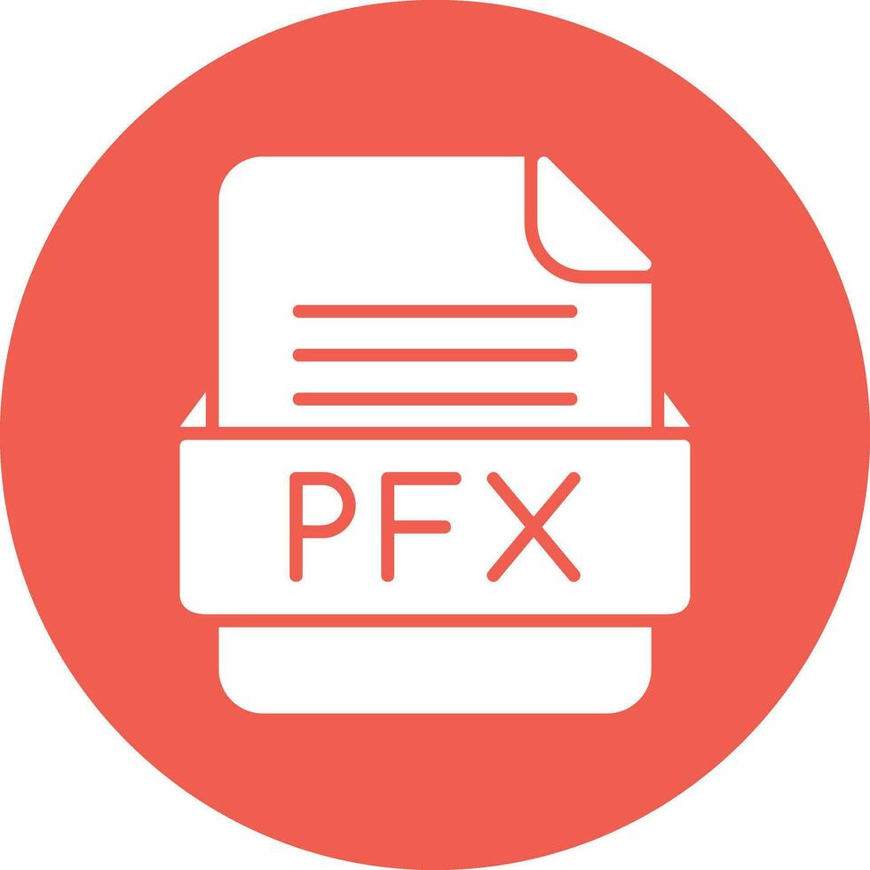 PFX File Format Vector Icon