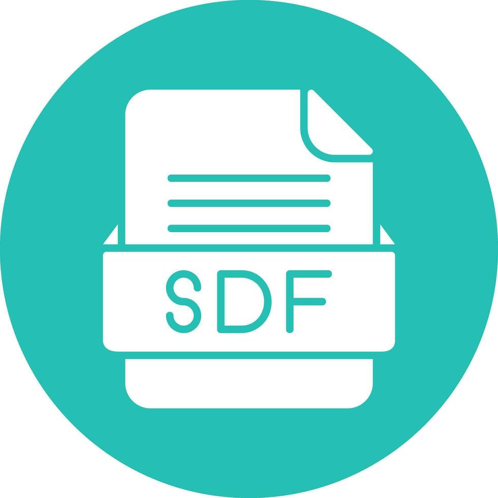 sdf archivo formato vector icono