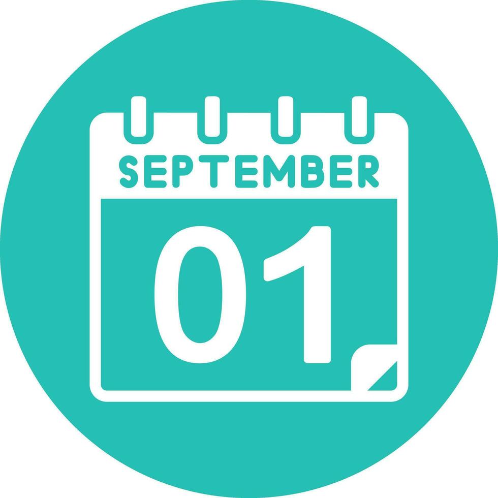 1 September Vector Icon