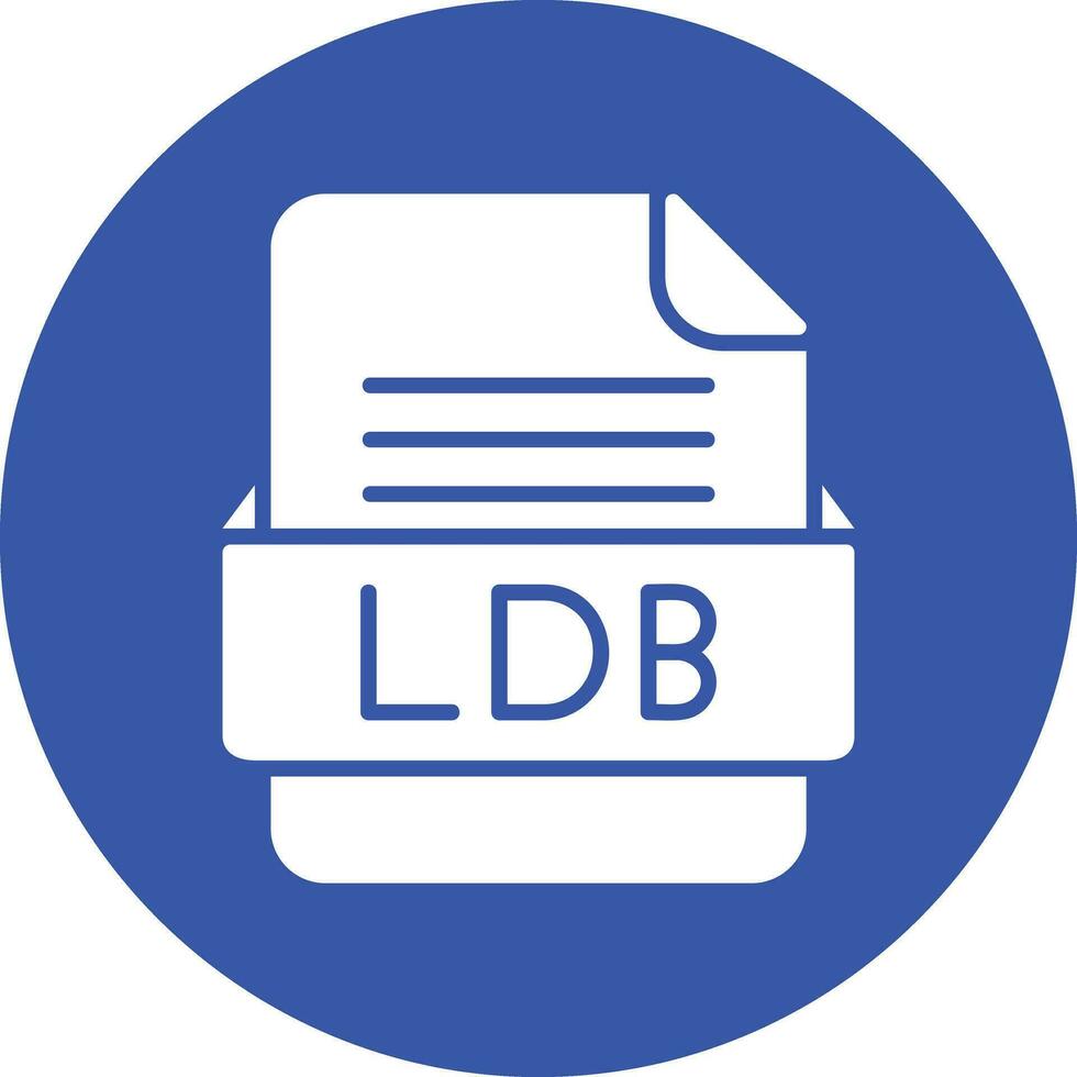 LDB File Format Vector Icon