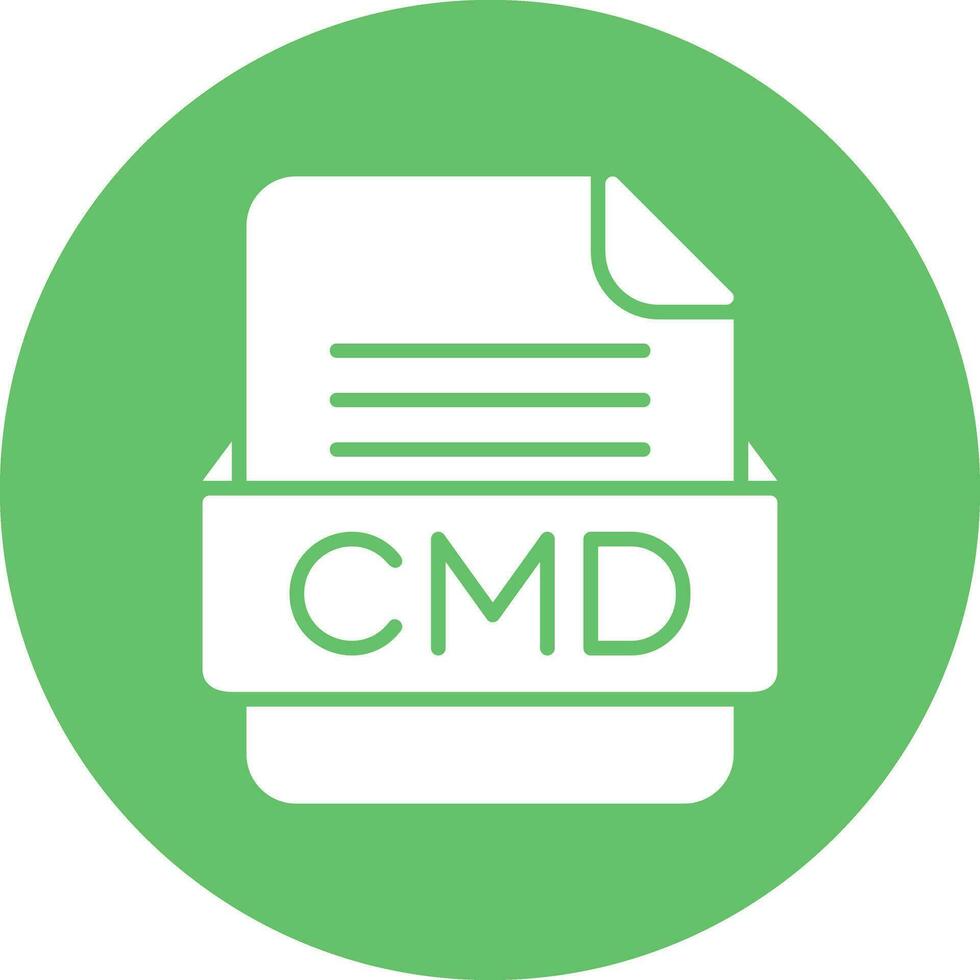 CMD File Format Vector Icon