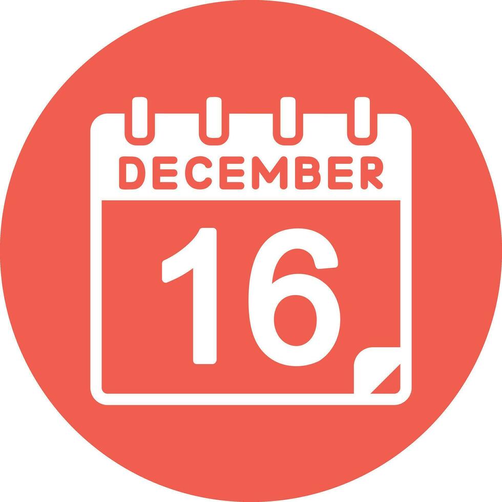 16 December Vector Icon
