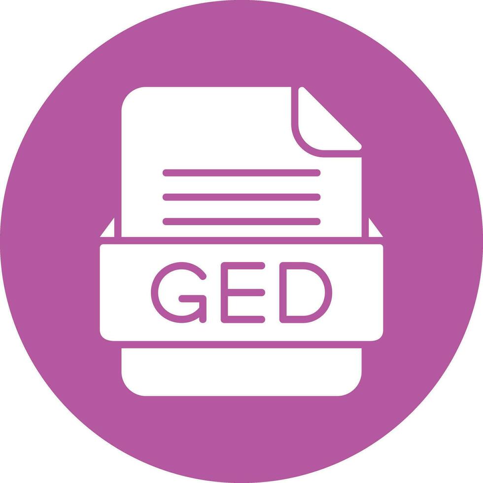 GED File Format Vector Icon