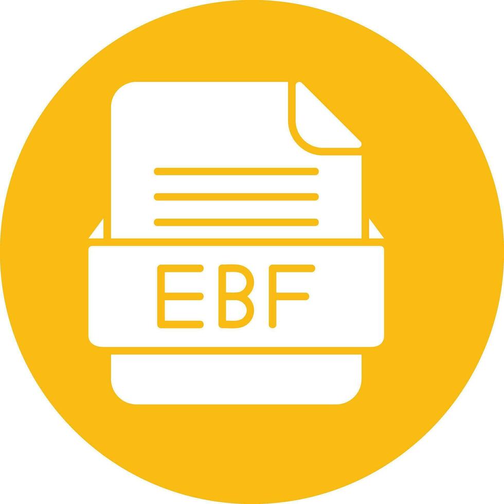 ebf archivo formato vector icono