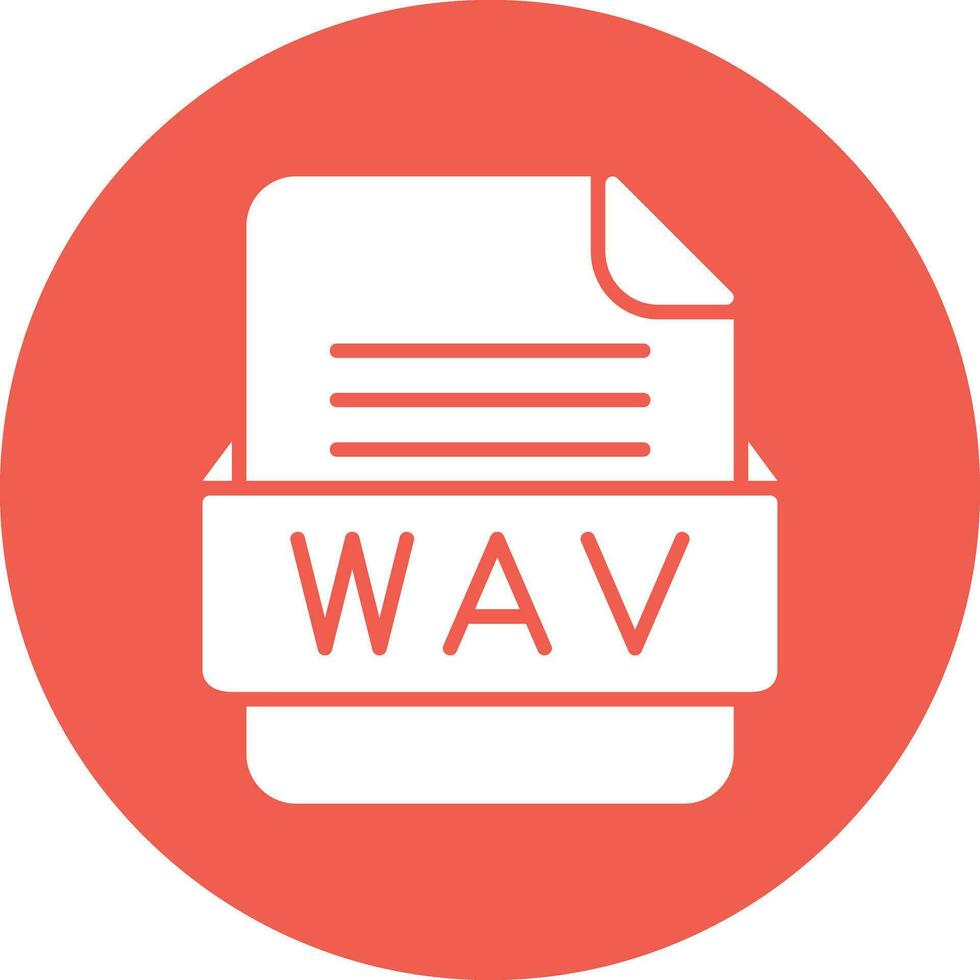 wav archivo formato vector icono