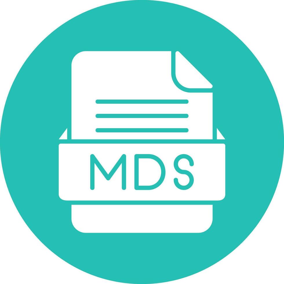 MDS File Format Vector Icon
