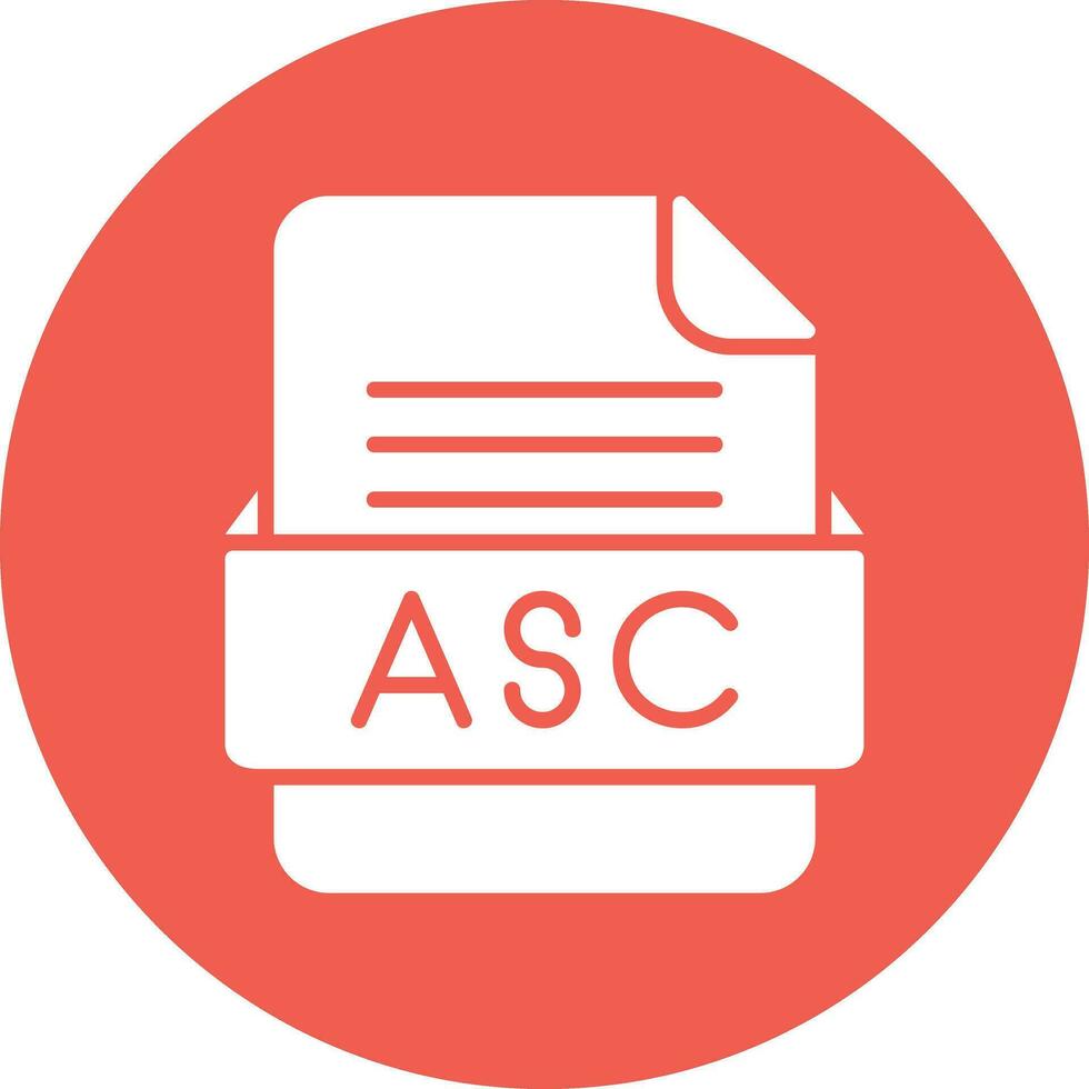 ASC File Format Vector Icon