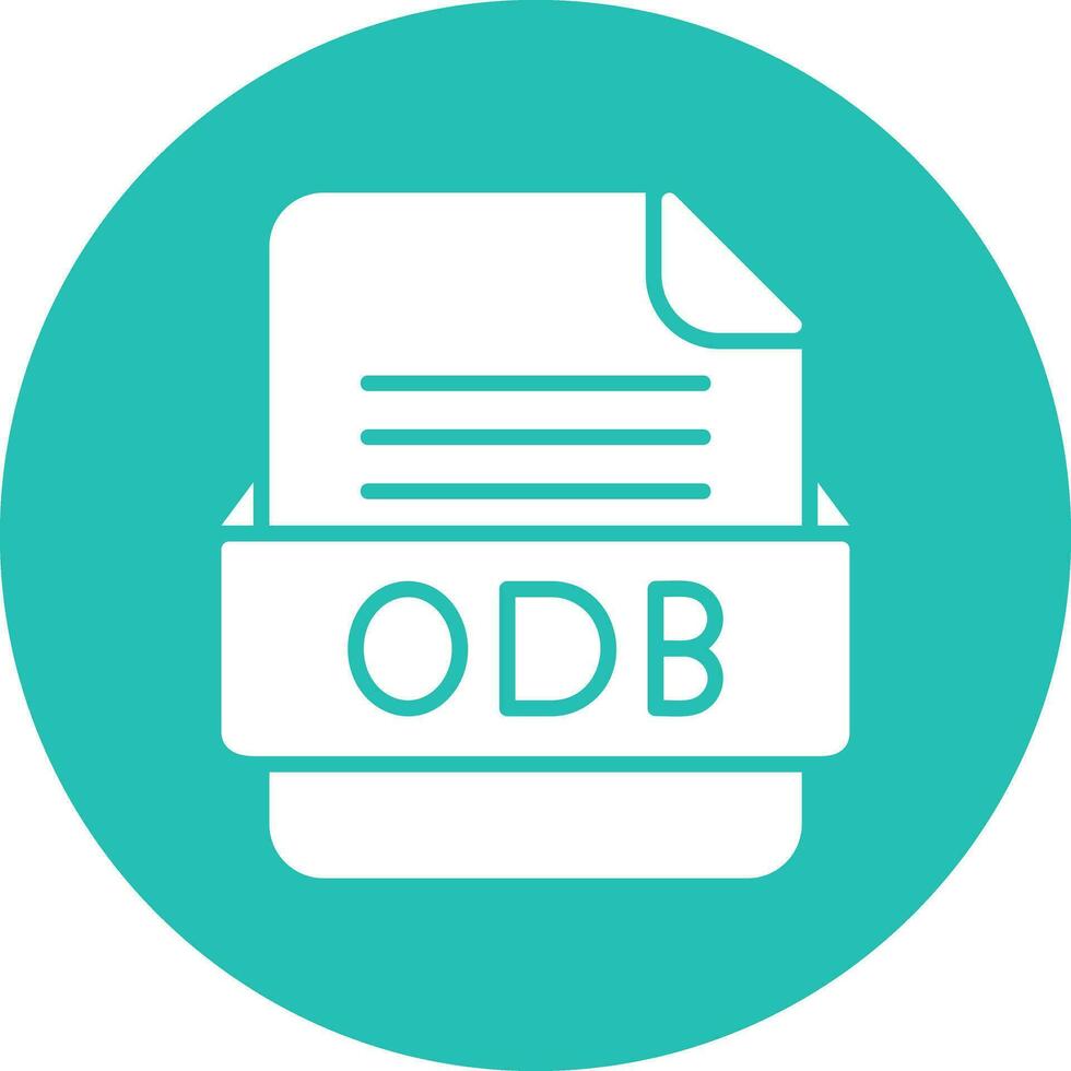 ODB File Format Vector Icon