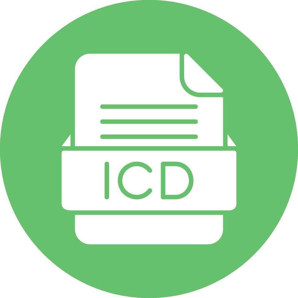 ICD File Format Vector Icon