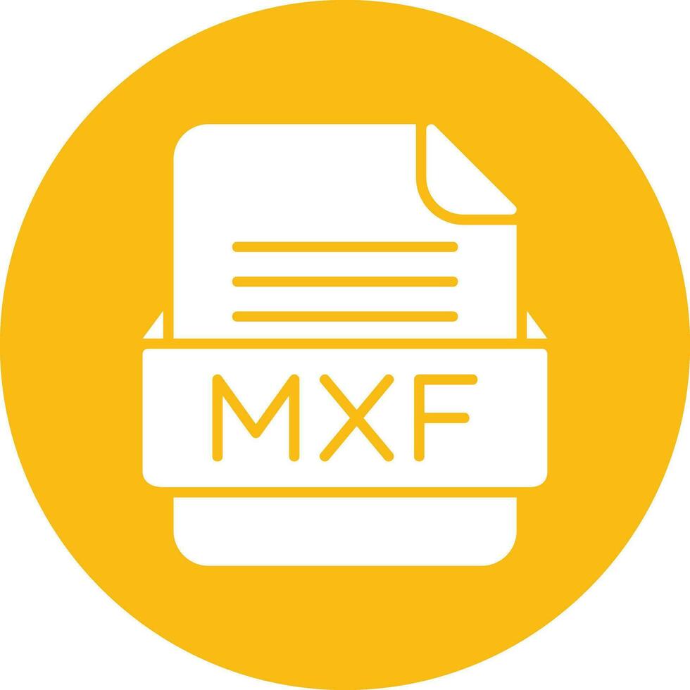 MXF archivo formato vector icono
