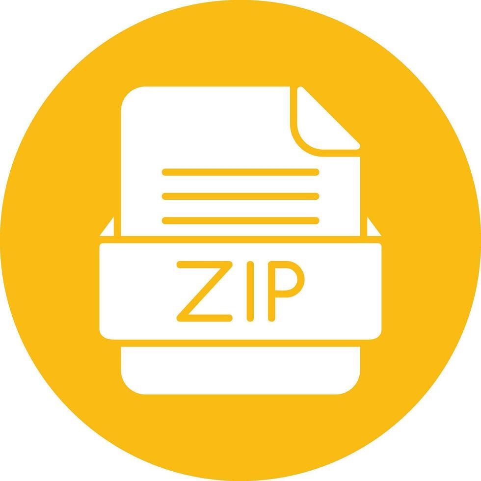 ZIP File Format Vector Icon