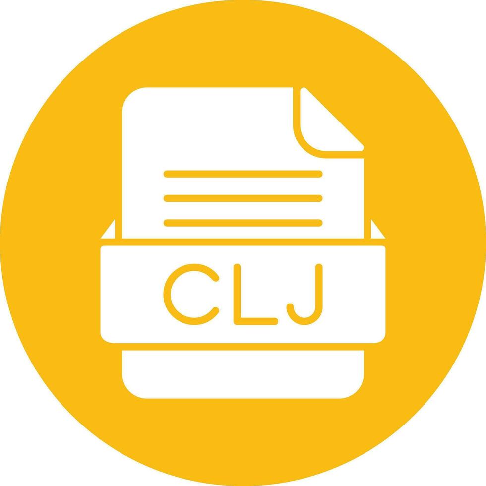 CLJ File Format Vector Icon